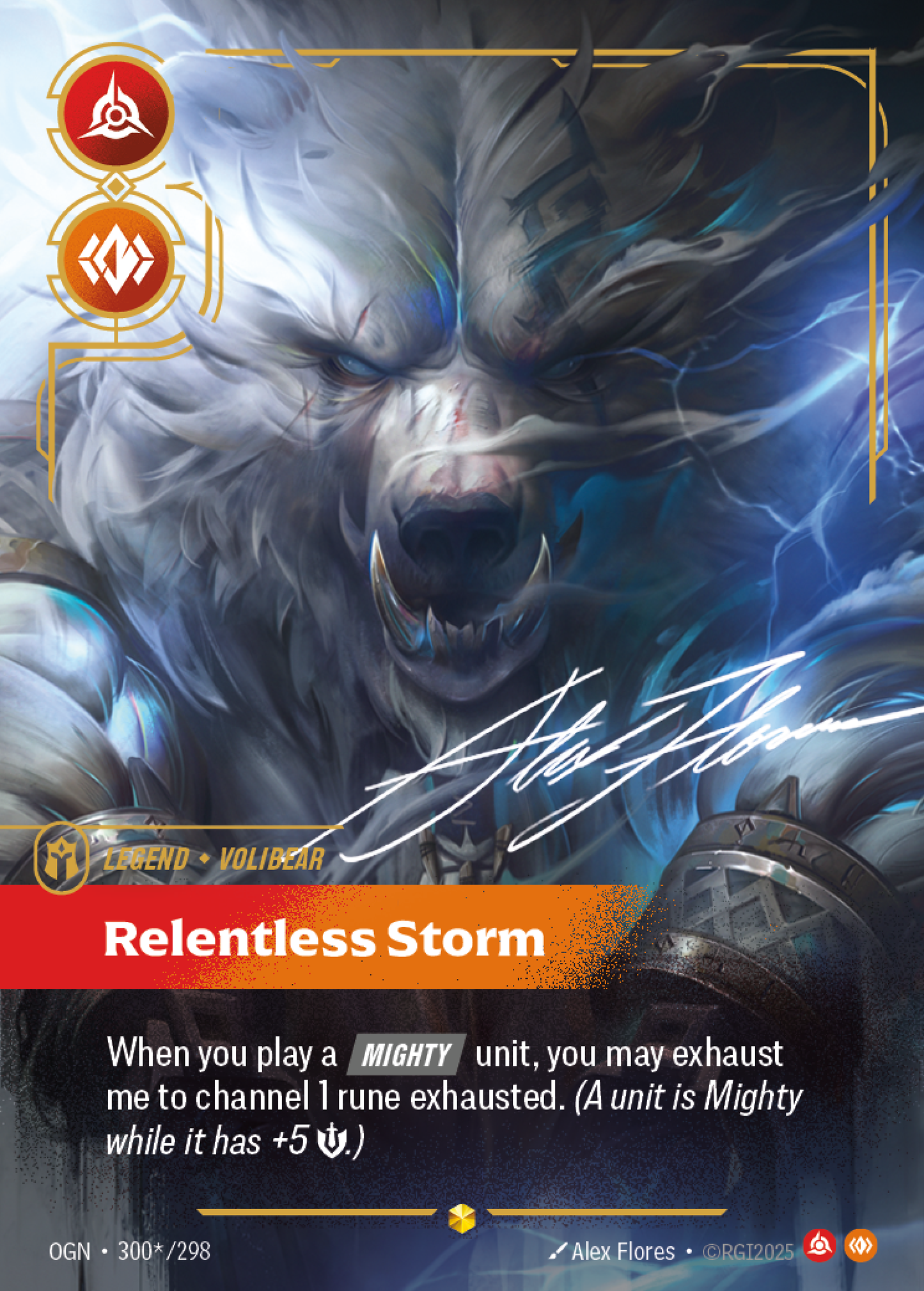 Volibear - Relentless Storm (Signature) - Riftbound TCG Card