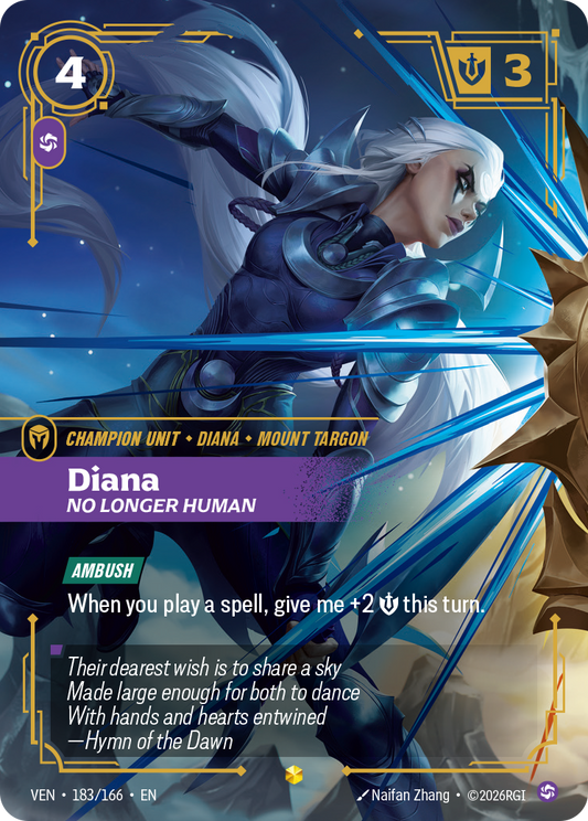 Diana, No Longer Human (Overnumbered) (Foil) - Riftbound Vendetta