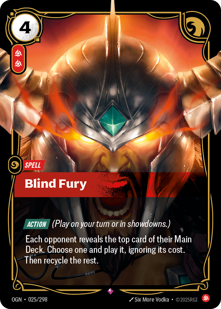 Blind Fury - Riftbound TCG Card