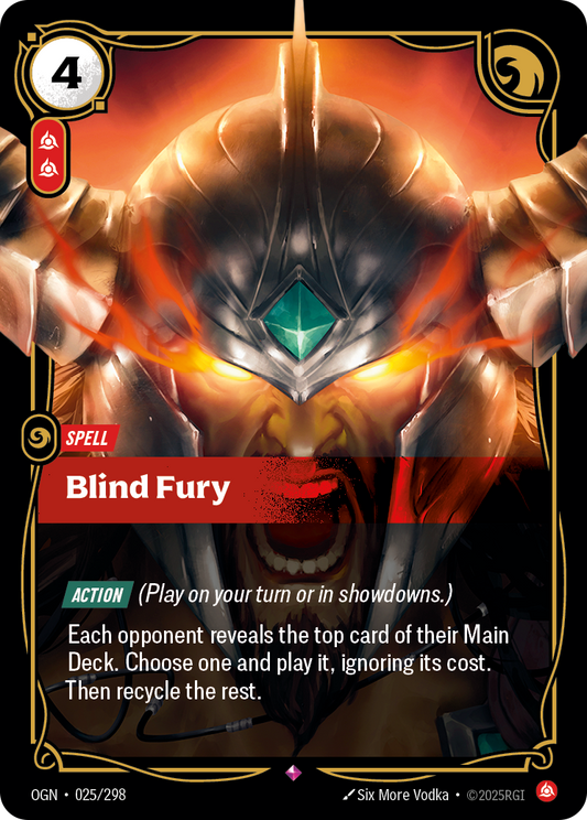 Blind Fury - Riftbound TCG Card