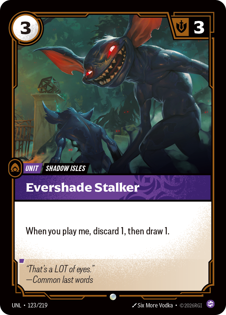 Evershade Stalker - Riftbound TCG Card