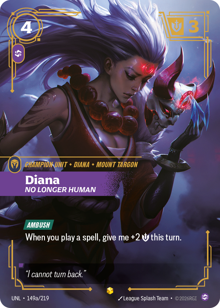 Diana - No Longer Human (Alternate Art) - Riftbound TCG Card