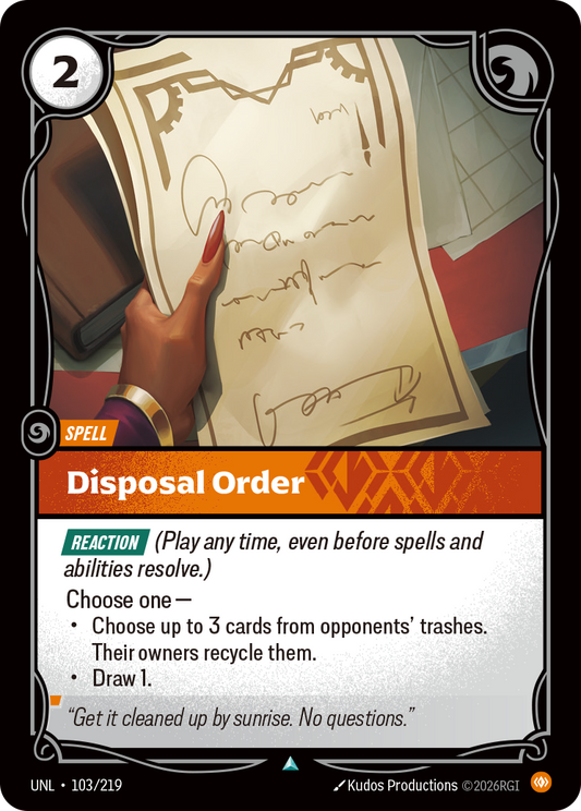 Disposal Order - Riftbound TCG Card