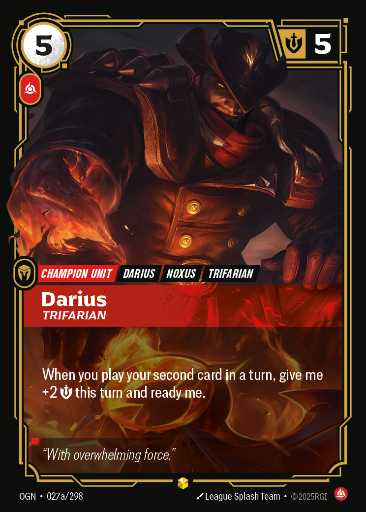 Darius - Trifarian (Alternate Art) - Riftbound TCG Card