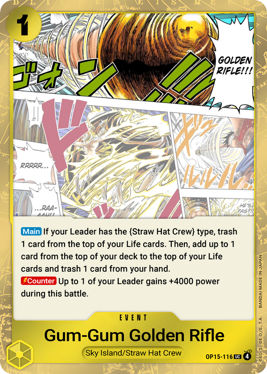 Gum-Gum Golden Rifle (Alternate Art) (Foil) - One Piece TCG Card