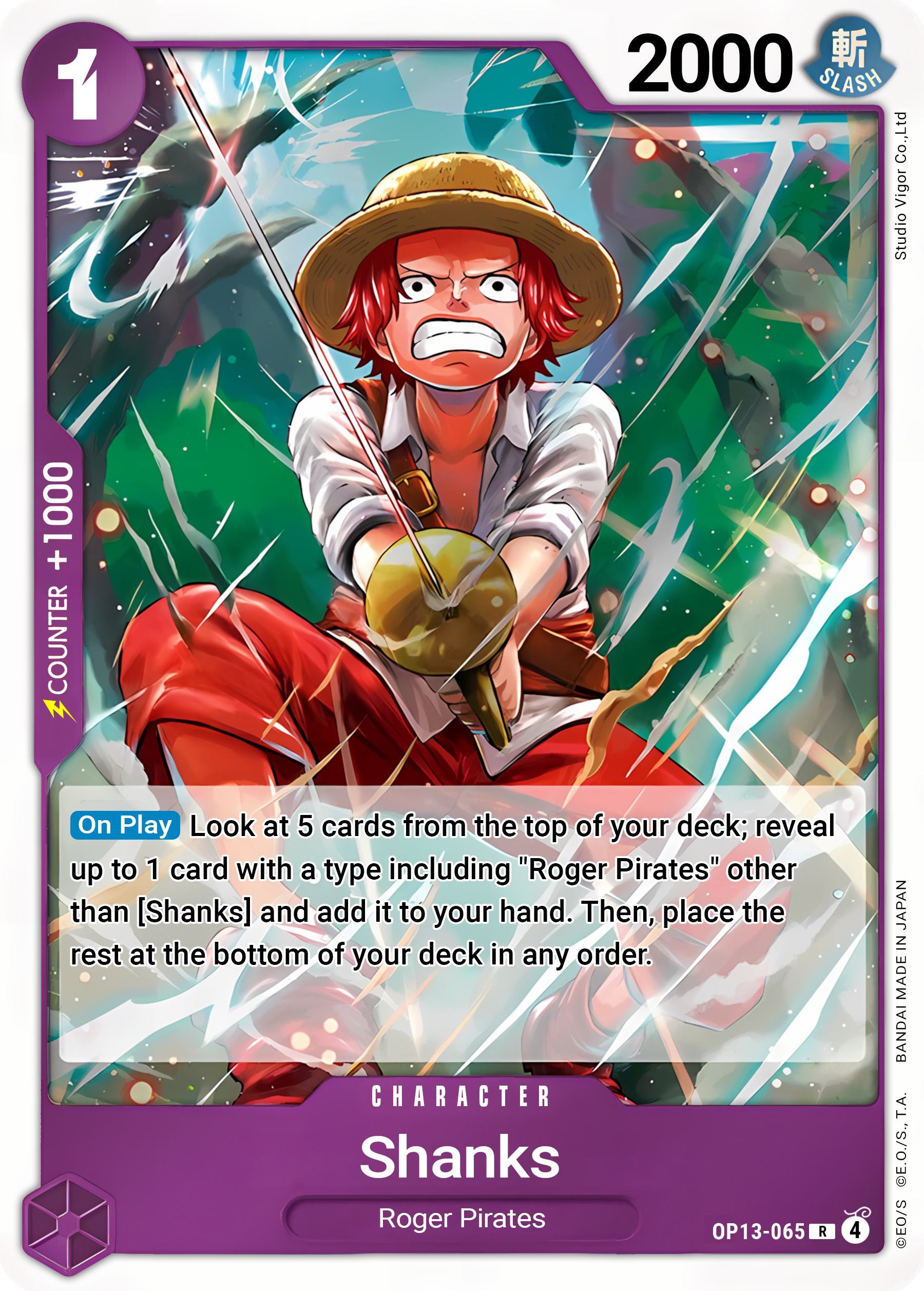 Shanks (065) (Alternate Art) (Foil) - One Piece TCG Card