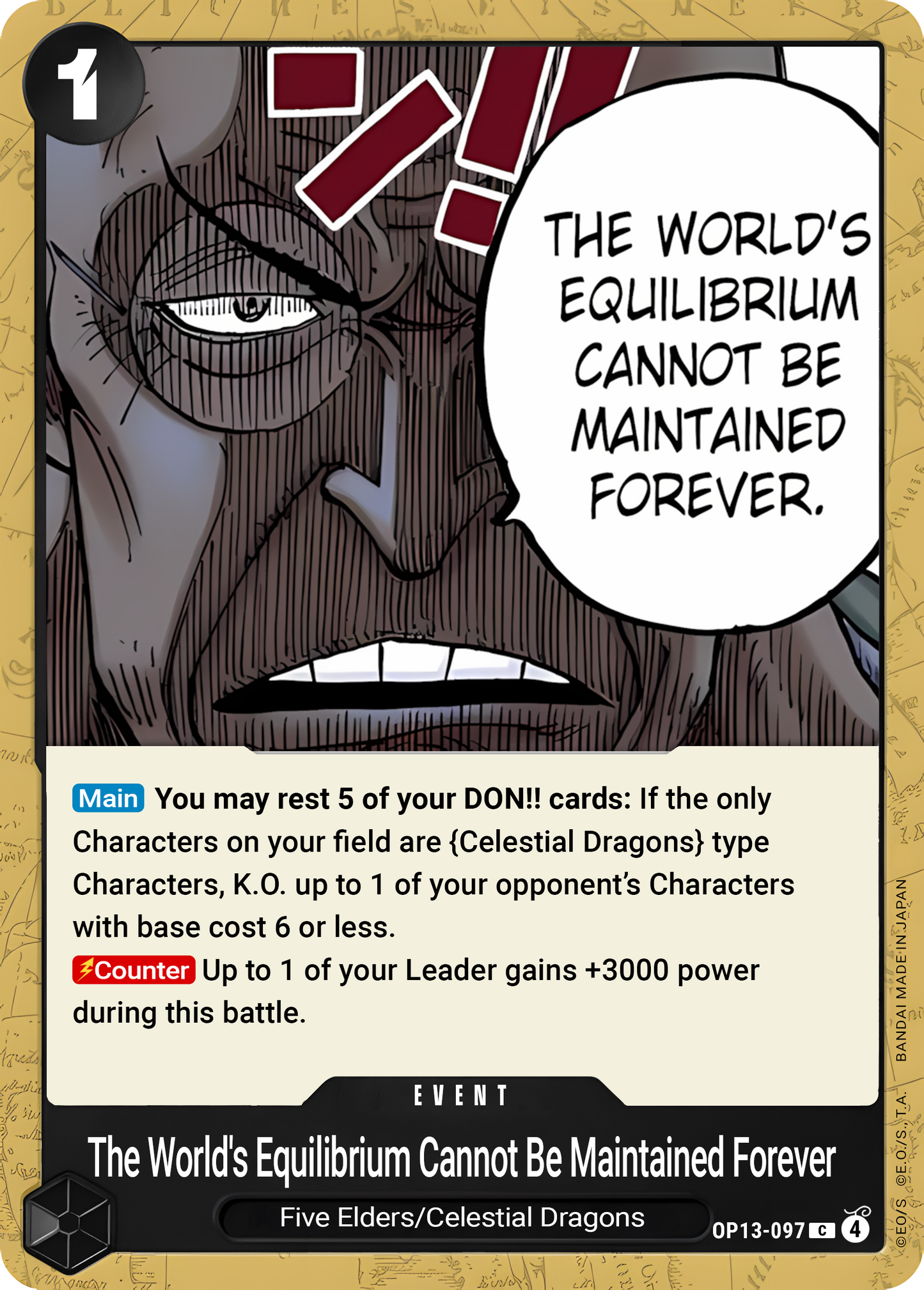 The World's Equilibrium Cannot Be Maintained Forever - One Piece TCG Card