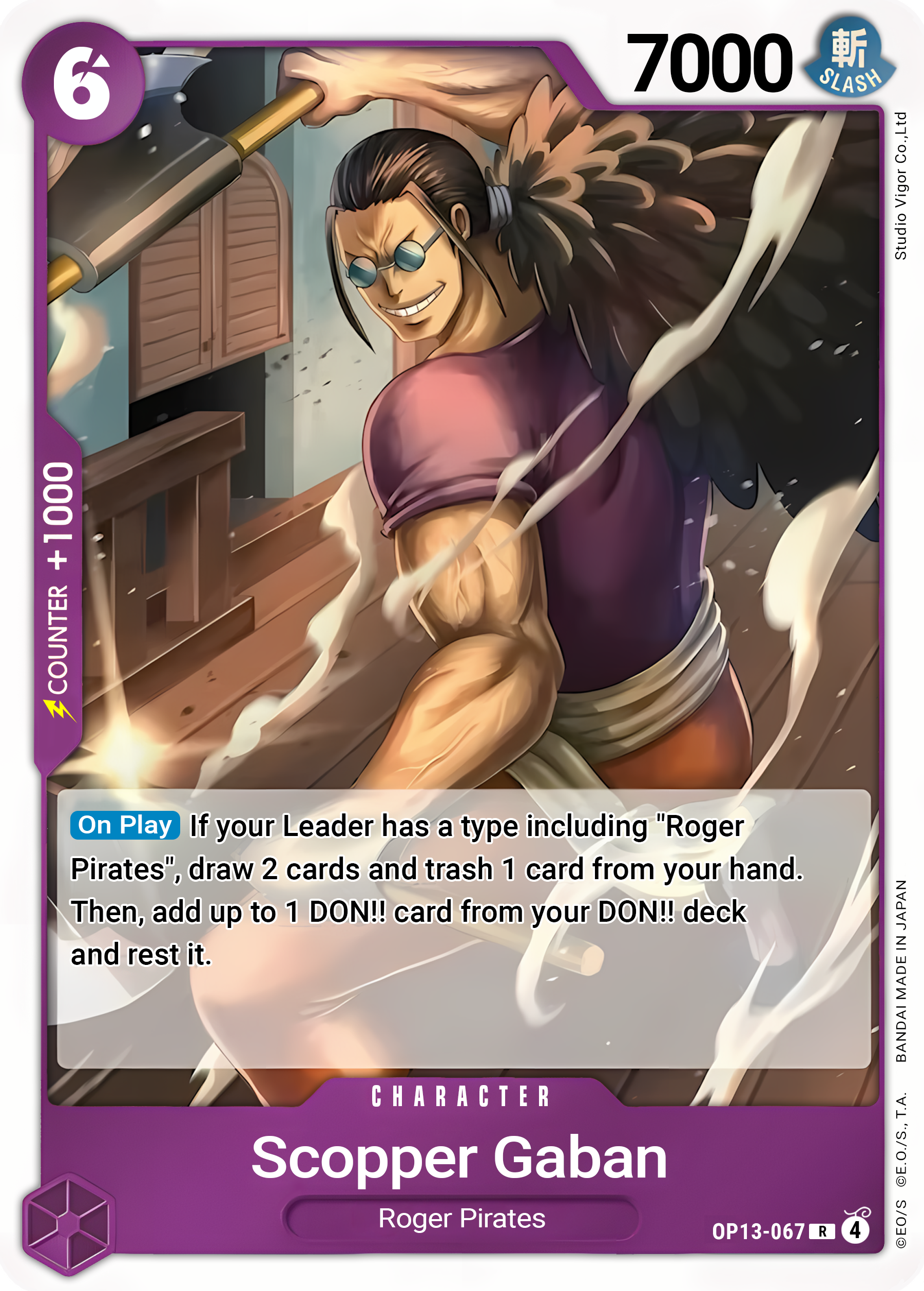 Scopper Gaban (Foil) - One Piece TCG Card