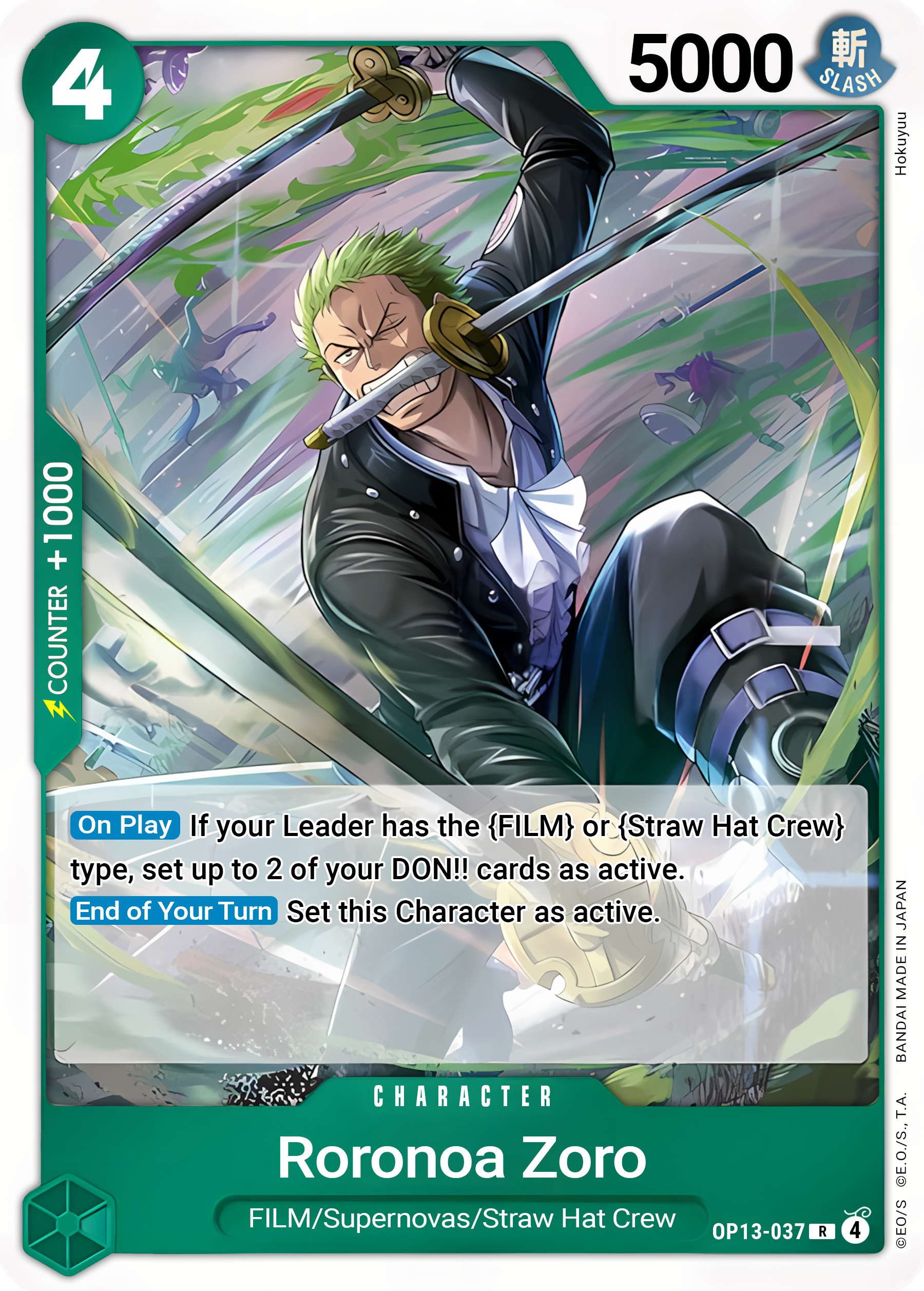 Roronoa Zoro (Foil) - One Piece TCG Card