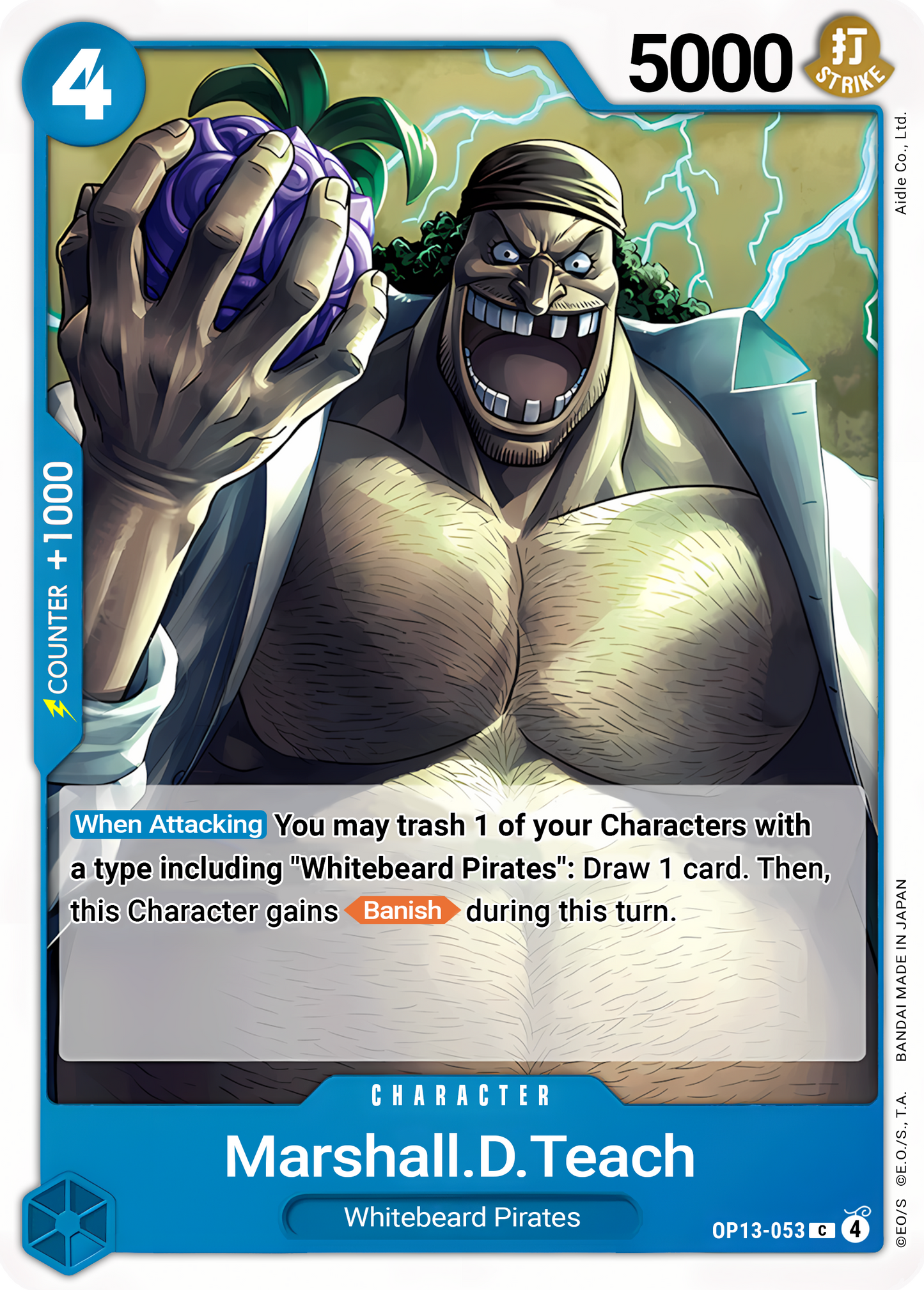 Marshall.D.Teach - One Piece TCG Card
