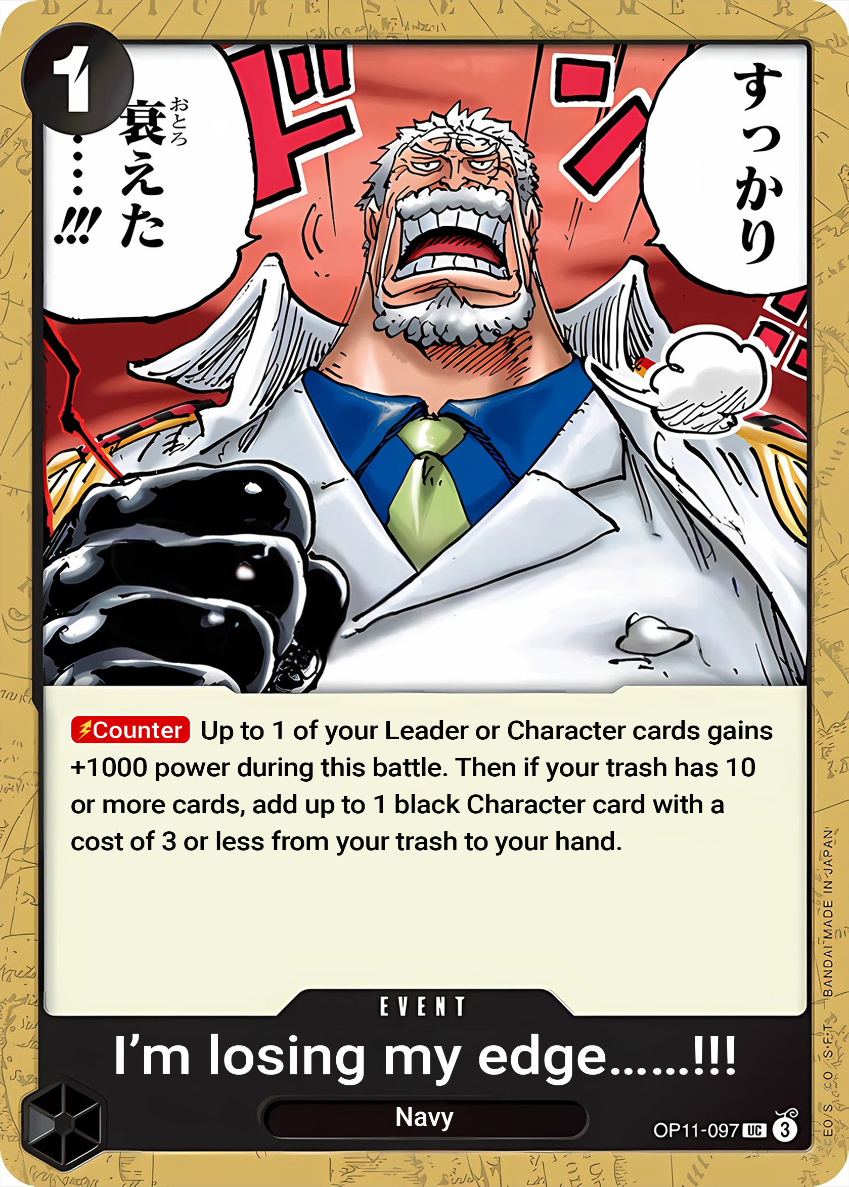 After All These Years I'm Losing My Edge!!! - One Piece TCG Card