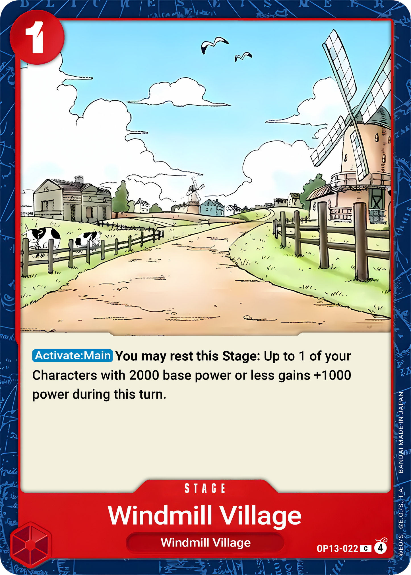 Windmill Village - One Piece TCG Card