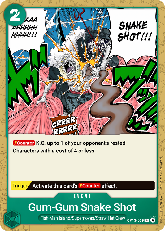 Gum-Gum Snake Shot - One Piece TCG Card