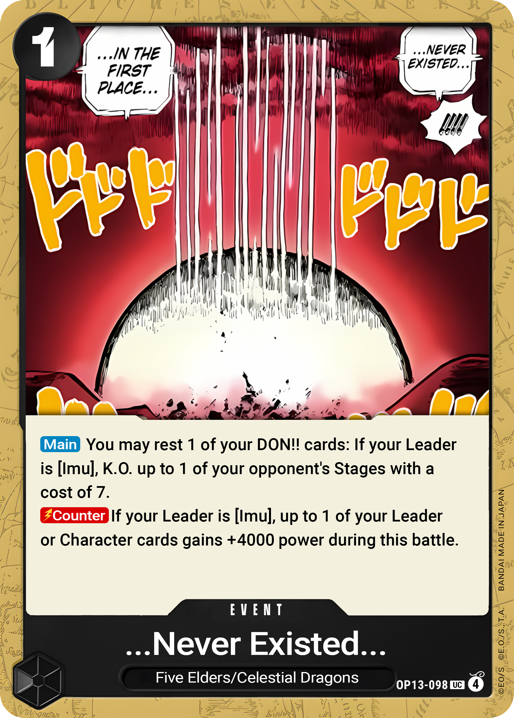 Never Existed... in the First Place... - One Piece TCG Card