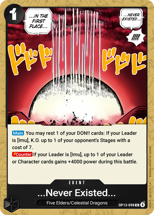 Never Existed... in the First Place... - One Piece TCG Card