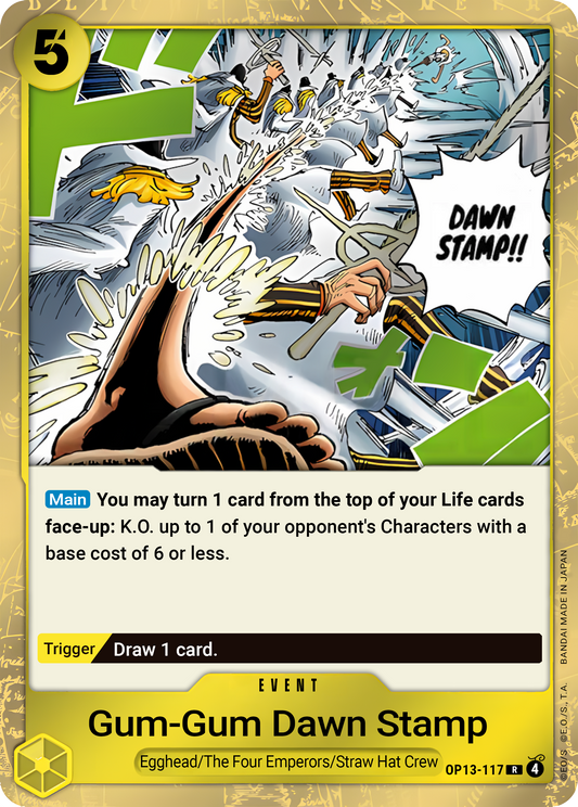 Gum-Gum Dawn Stamp (Foil) - One Piece TCG Card