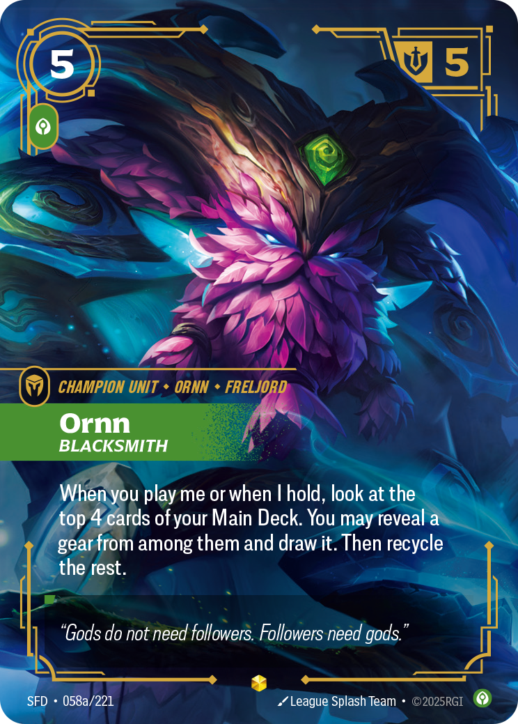 Ornn - Blacksmith (Alternate Art) - Riftbound TCG Card