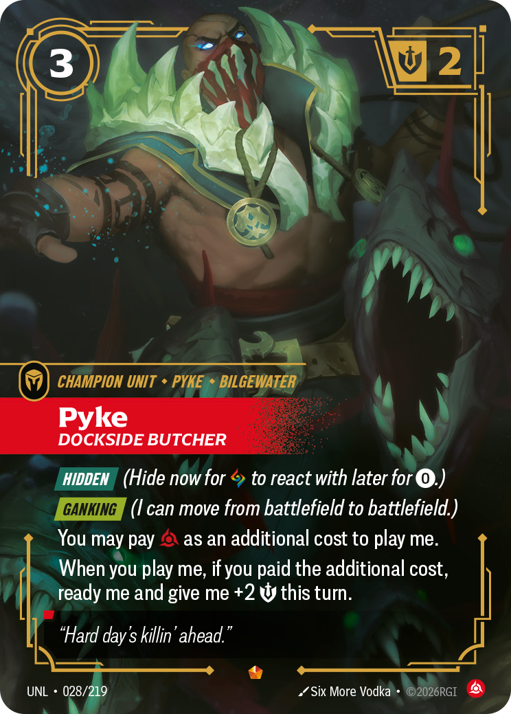 Pyke - Dockside Butcher - Riftbound TCG Card