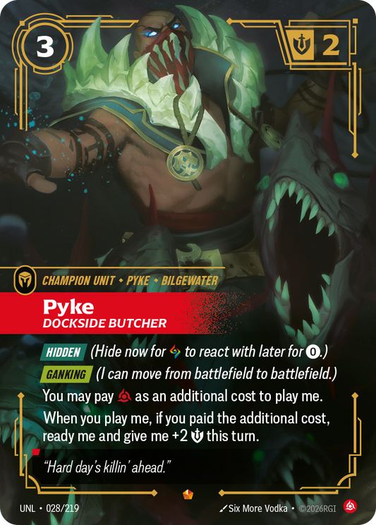 Pyke - Dockside Butcher - Riftbound TCG Card