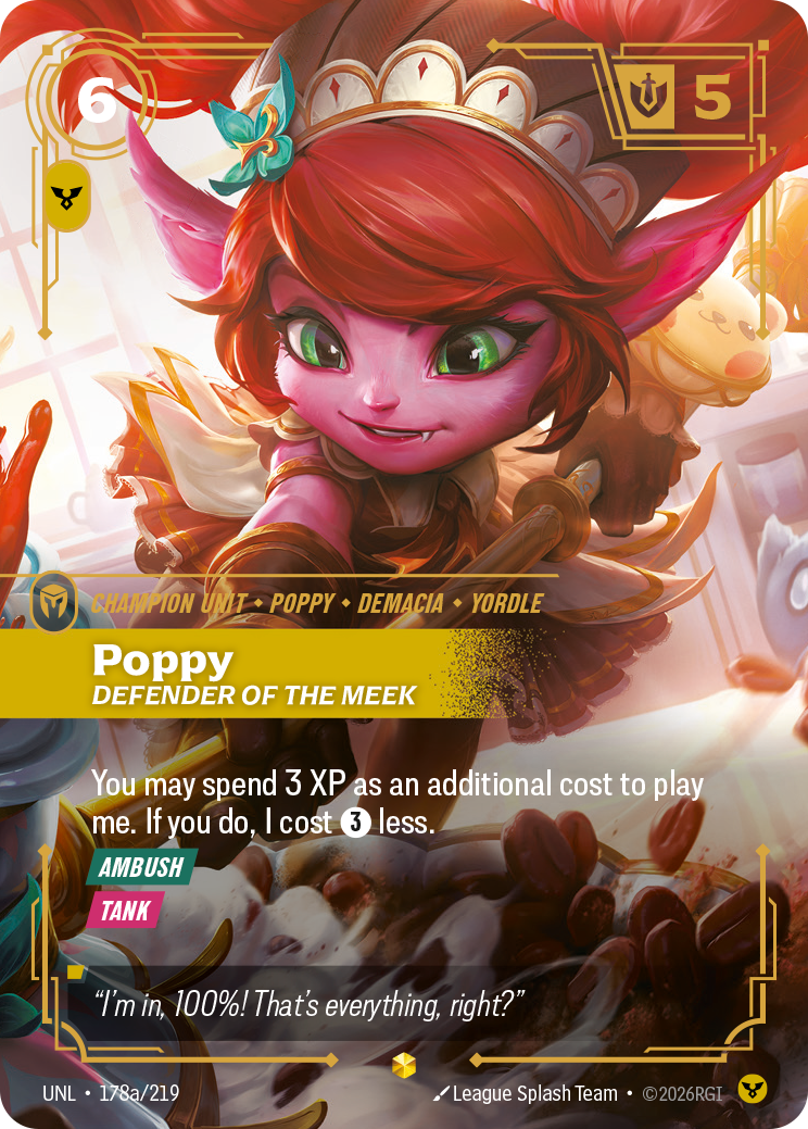 Poppy - Defender of the Meek (Alternate Art) - Riftbound TCG Card