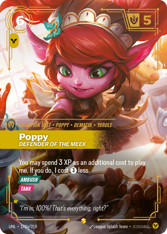 Poppy - Defender of the Meek (Alternate Art) - Riftbound TCG Card