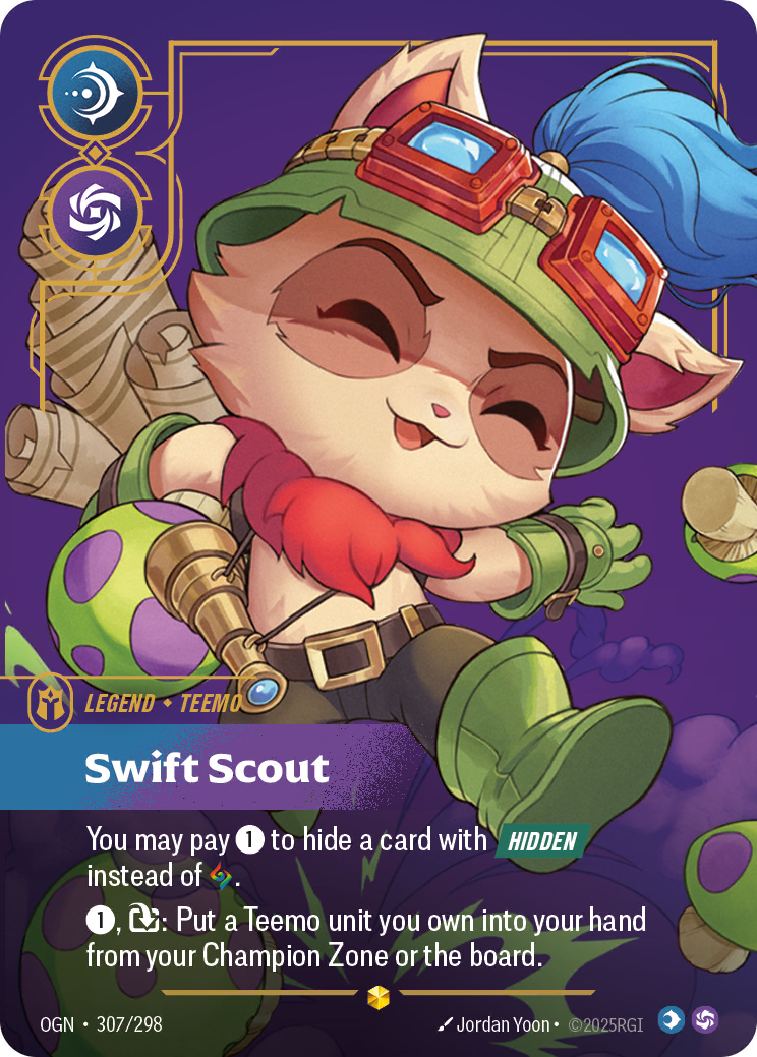 Teemo - Swift Scout (Overnumbered) - Riftbound TCG Card