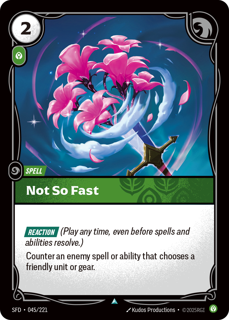 Not So Fast - Riftbound TCG Card