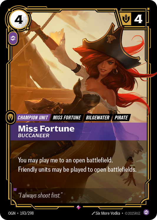Miss Fortune - Buccaneer - Riftbound TCG Card