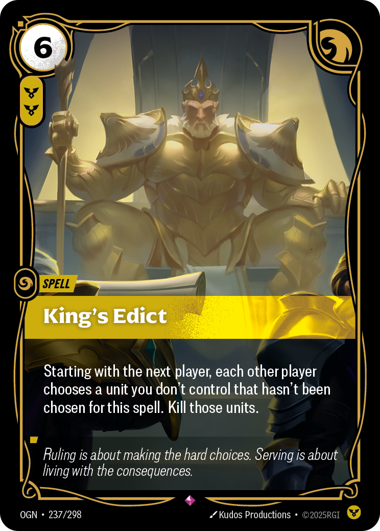 King's Edict - Riftbound TCG Card