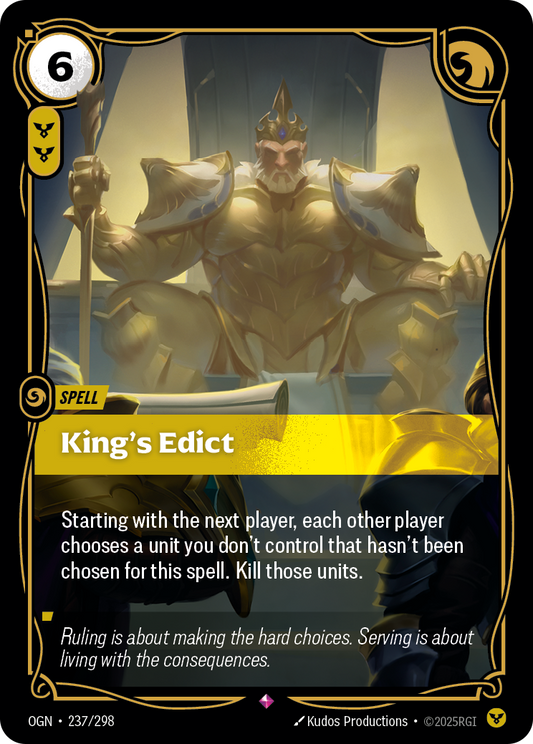 King's Edict - Riftbound TCG Card