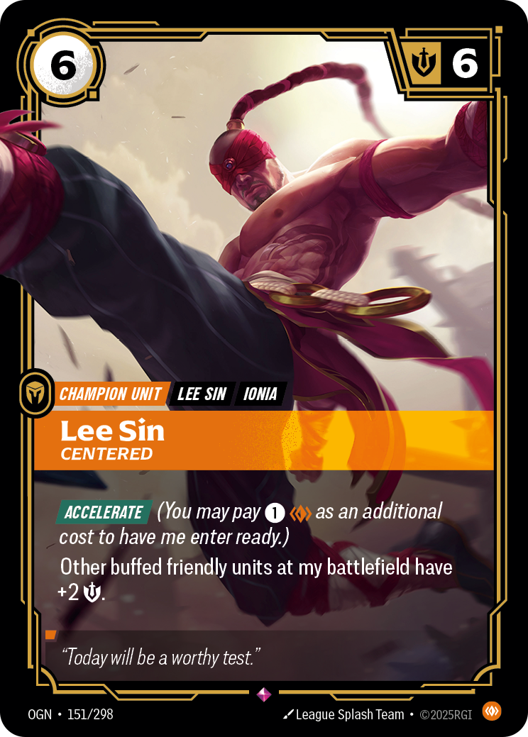 Lee Sin - Centered - Riftbound TCG Card