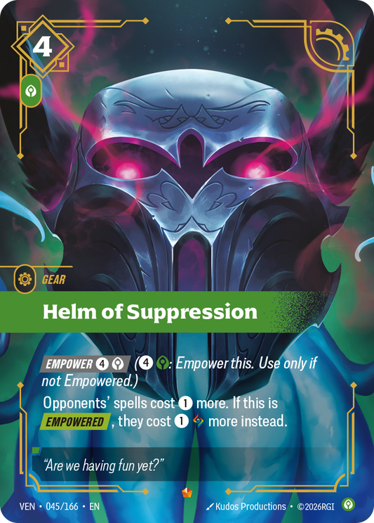 Helm of Suppression (Foil) - Riftbound Vendetta