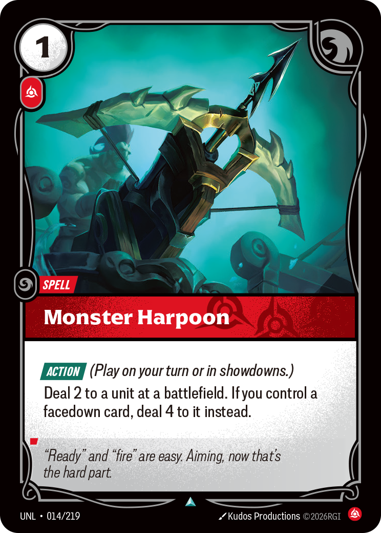 Monster Harpoon - Riftbound TCG Card