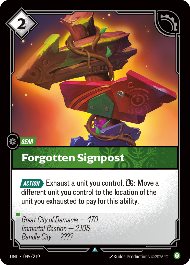 Forgotten Signpost - Riftbound TCG Card