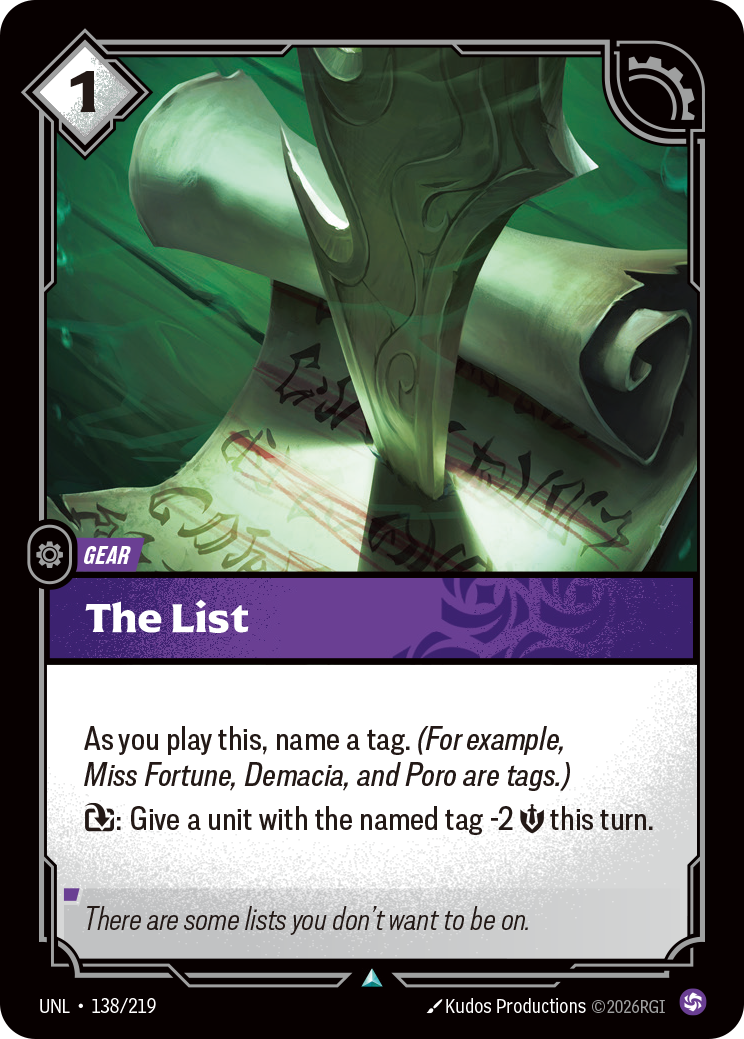 The List - Riftbound TCG Card