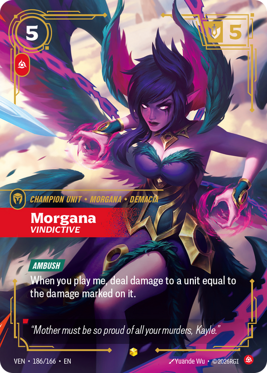 Morgana, Vindictive (Overnumbered) (Foil) - Riftbound Vendetta