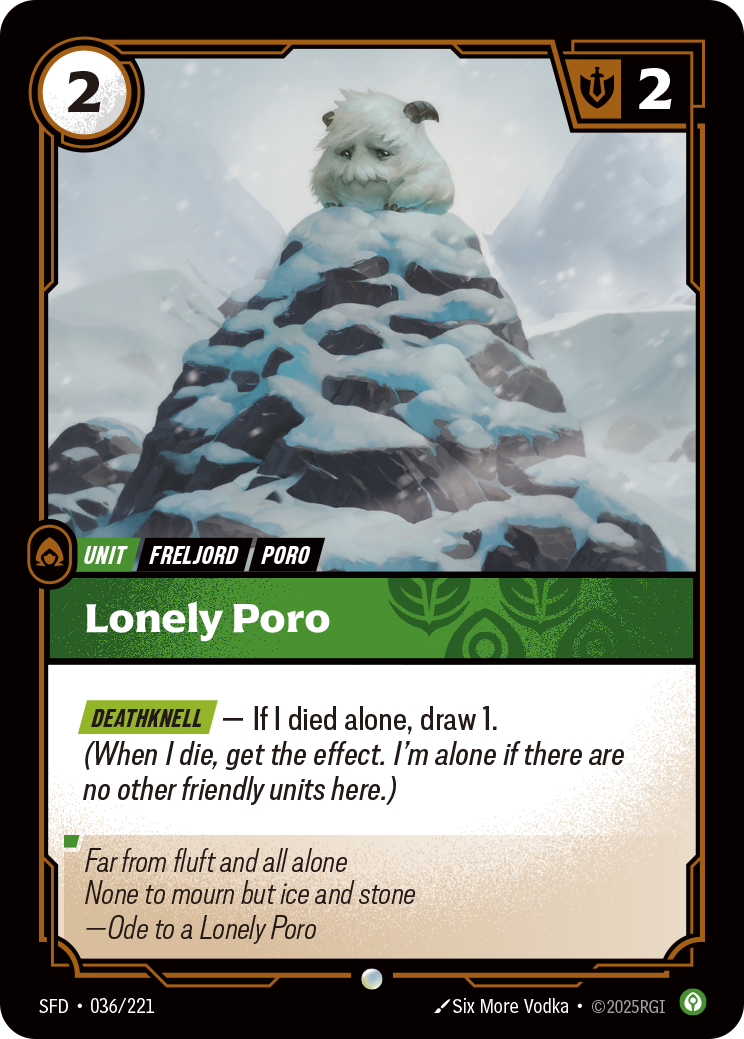 Lonely Poro - Riftbound TCG Card