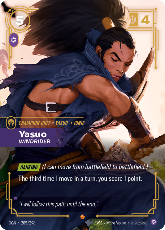 Yasuo - Windrider - Riftbound TCG Card