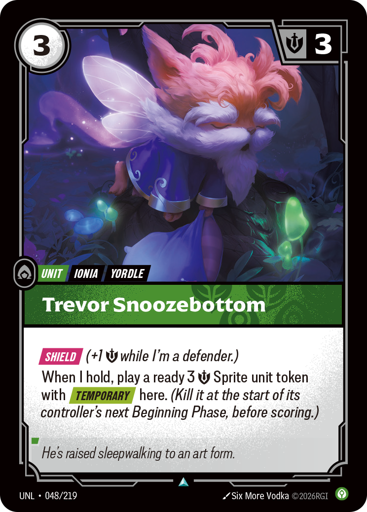 Trevor Snoozebottom - Riftbound TCG Card
