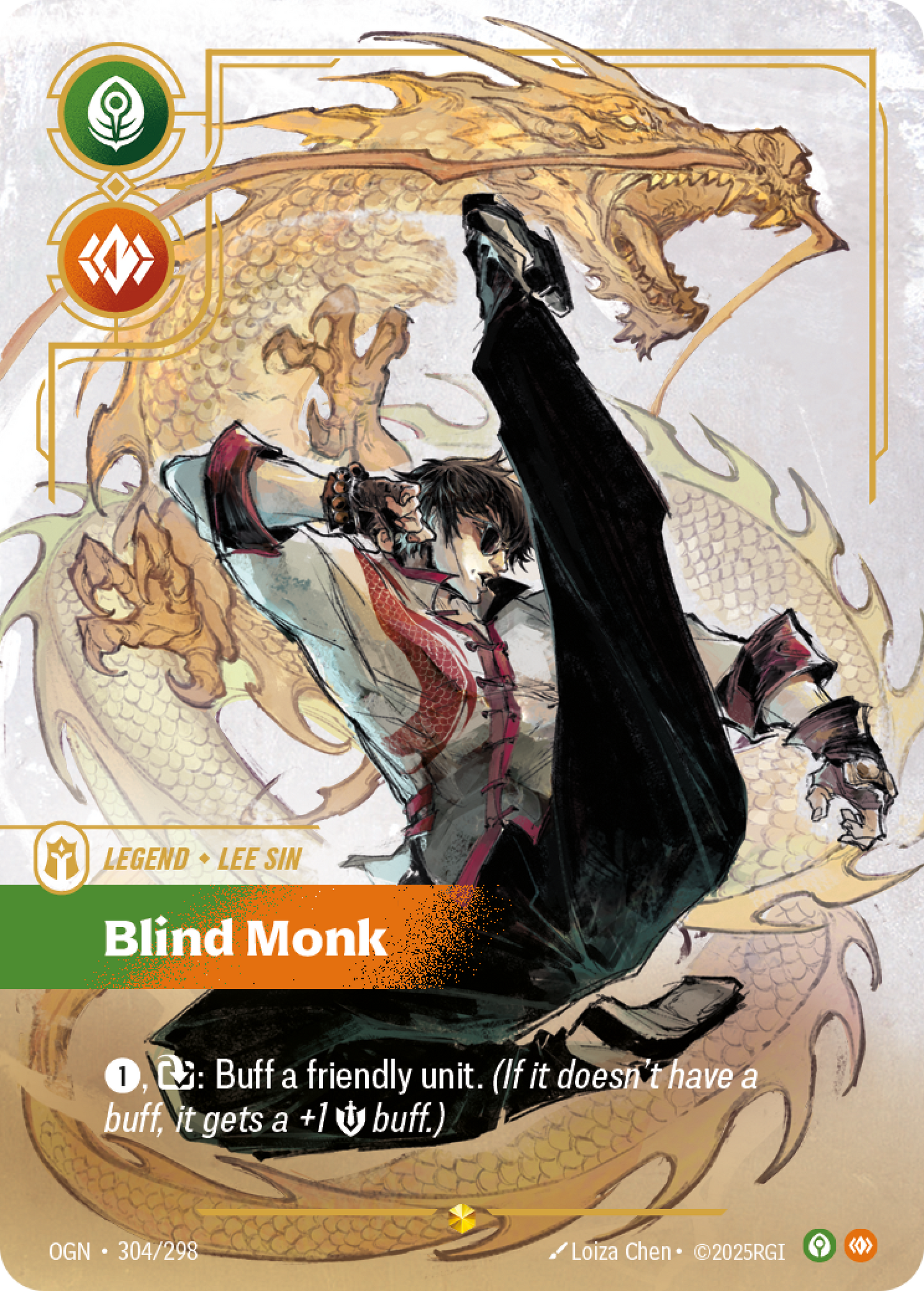 Lee Sin - Blind Monk (Overnumbered) - Riftbound TCG Card