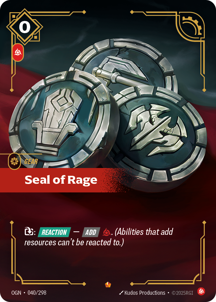 Seal of Rage - Riftbound TCG Card
