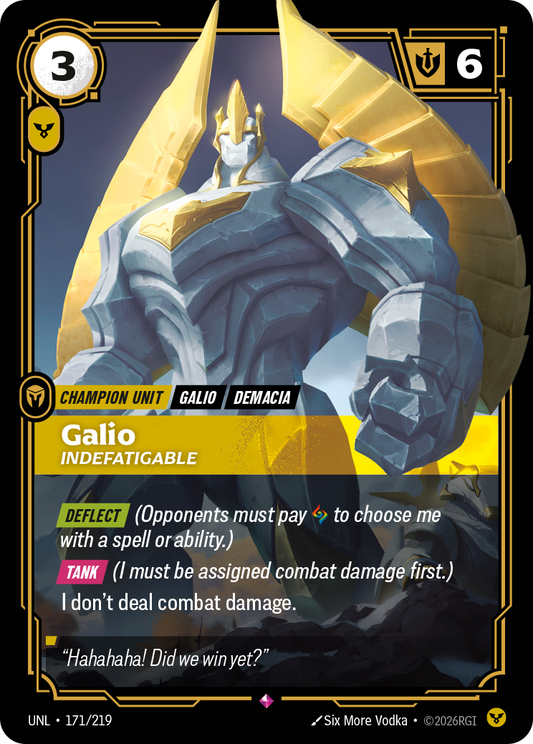Galio - Indefatigable - Riftbound TCG Card