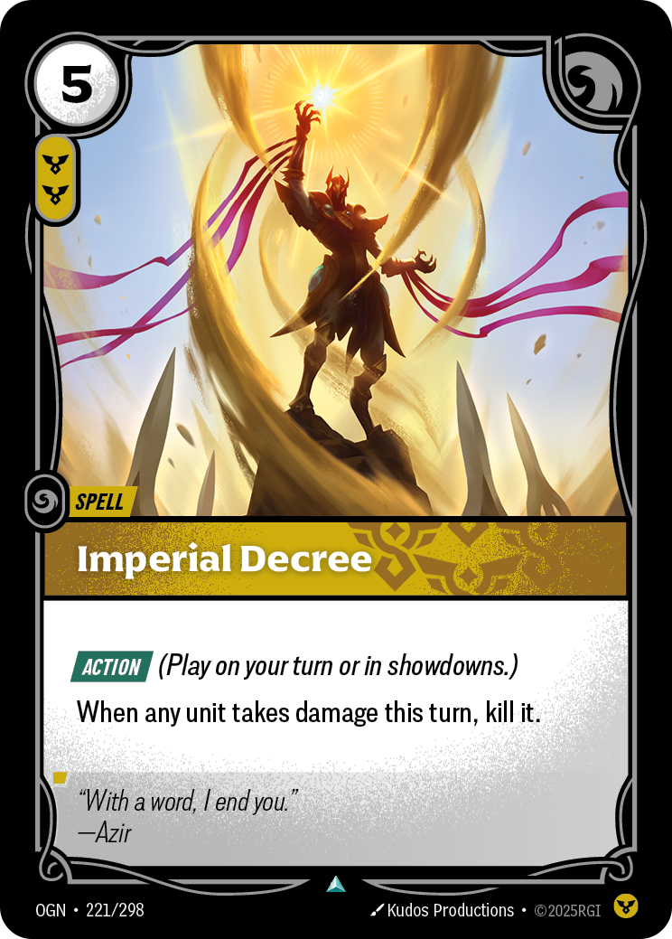 Imperial Decree - Riftbound TCG Card